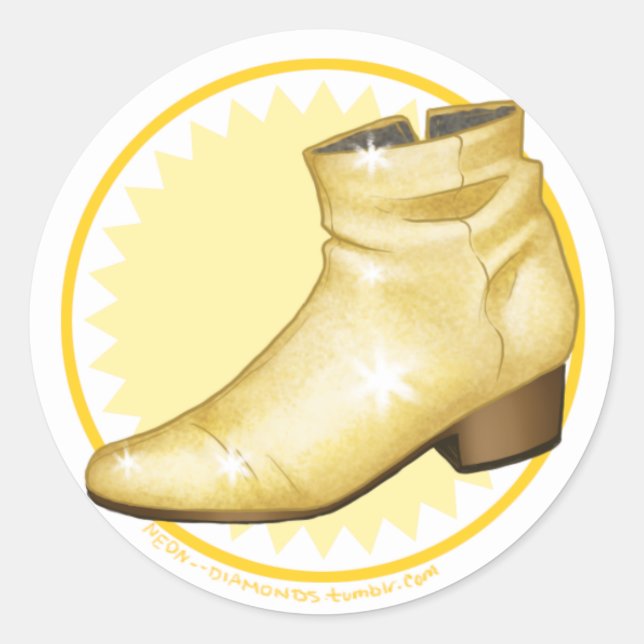 Gold Runder Aufkleber (Vorderseite)