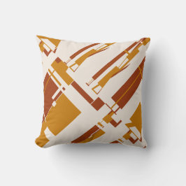 Gold Rust Beige Südwest Look Diagonal Abstrakt Kissen