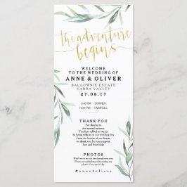 Gold Rustic Eukalyptus Wedding Program Programm