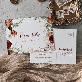 Gold Rustic farbenfrohe Blumenauswahl UAWG Postkarte