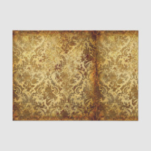 Gold, rustikal, Vintag, antike, Damast, elegant, s Seidenpapier