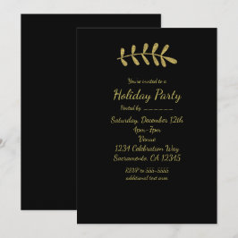 Gold Rustikales Leaf Elegantes Ambiente Einladung