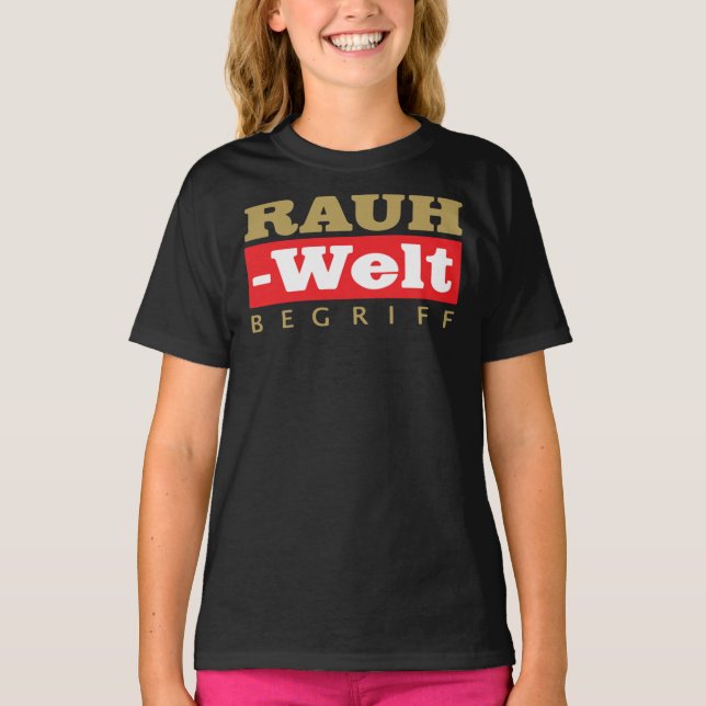 Gold RWB Rauh Welt als T - Shirt des Logos Classic (Vorderseite)