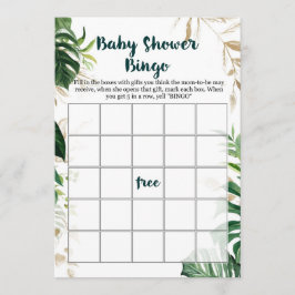 Gold Safari Baby Dusche Bingo Spiel Einladung