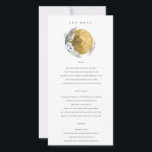 Gold Saga Green Floral Wreath Wedding Menu Card Dankeskarte<br><div class="desc">Für weitere Anpassungen oder andere passende Artikel kontaktieren Sie mich bitte unter yellowfebstudio@gmail.com</div>