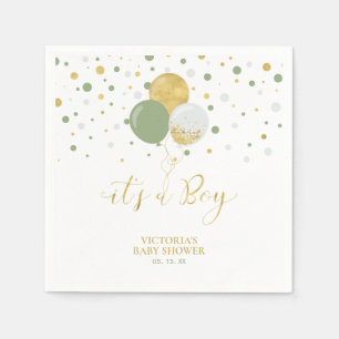 Gold & Sage Green Es ist eine Baby-Dusche Napkins Serviette