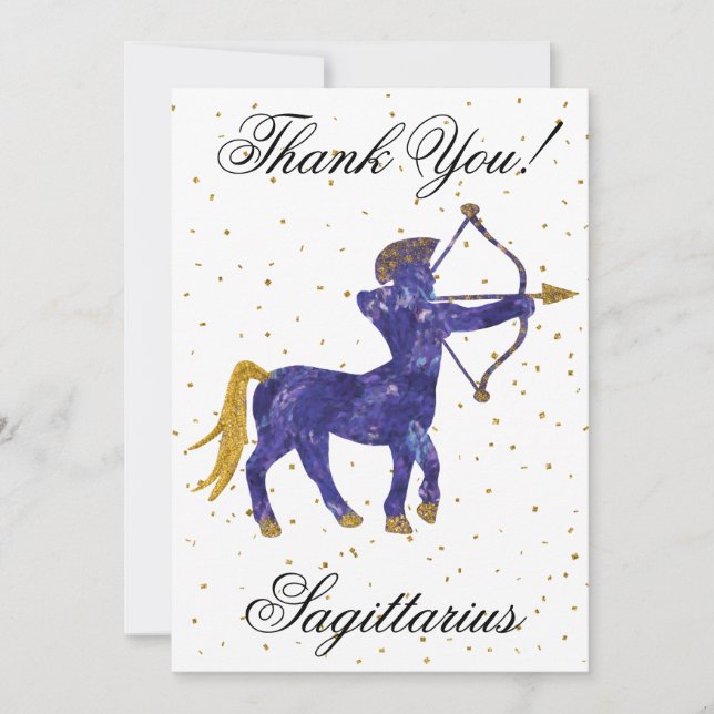 Gold Sagittarius 1er anniversaire Big Photo Merci (Devant)
