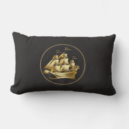 Gold Sailboat Nautical Men's Lendenkissen