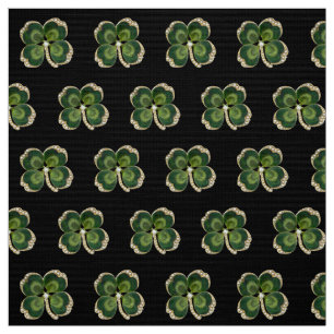 Gold Saint Patrick Kleeblatt Jewel mit Perlen Stoff