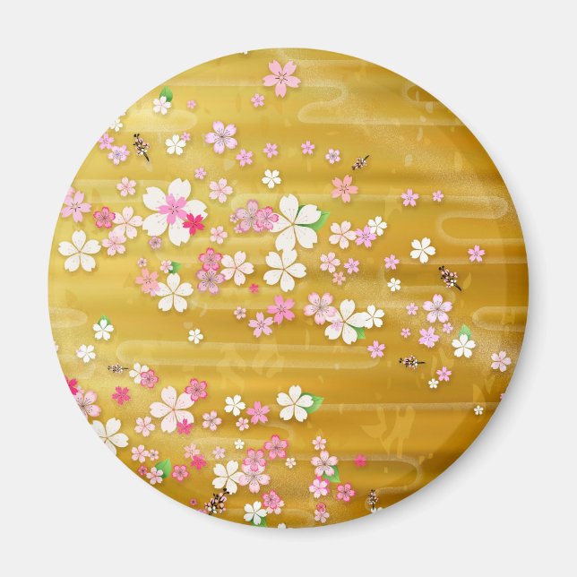 Gold Sakura Kimono: Magnet (Vorne)