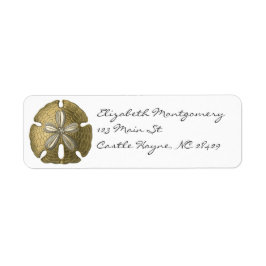 Gold Sand Dollar Labels