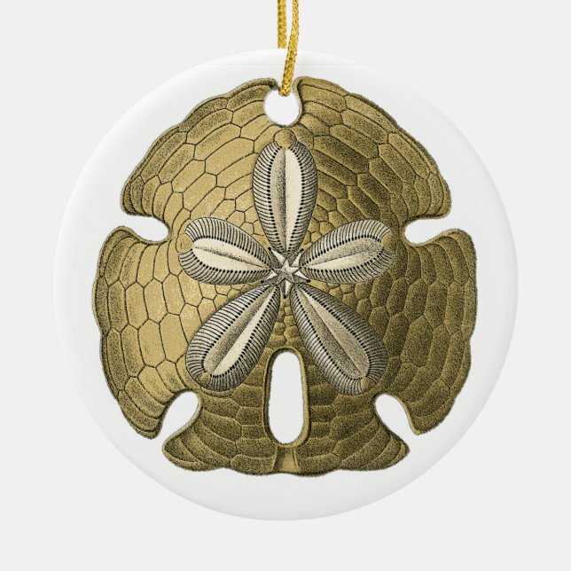 Gold Sand Dollar Ornament (Vorne)