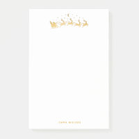 Gold Santa im Schlitten mit Rentieren