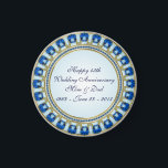 Gold Sapphire Blue 45. Hochzeitstag Magnet<br><div class="desc">Ein Digitalbcon-Design mit Sapphire Blue und Gold Farbmotiven mit einer Vielzahl von individuellen Bildern, Formen, Mustern, Stilen und Schriftart in diesem einzigartigen "45. Wedding Anniversary" Magnet. Dieses elegante und ansprechende Design ist das perfekte Zubehör zu Ihren Empfang- oder Party-Plänen für das besondere Jubiläum. Es wird auch mit einer benutzerdefinierten Textschrift...</div>