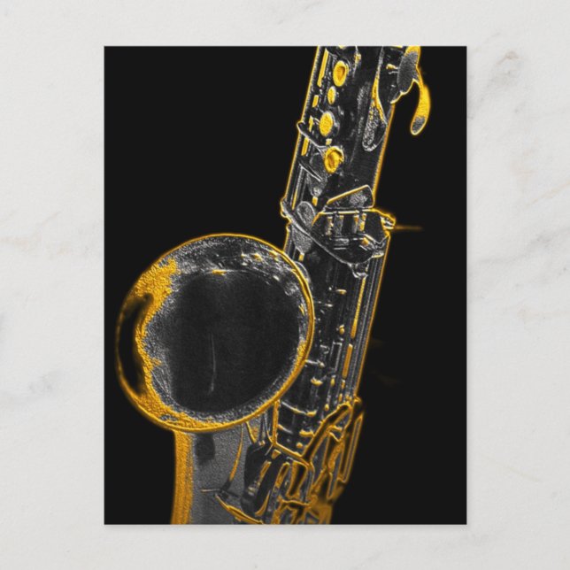 Gold Sax Postkarte (Vorderseite)