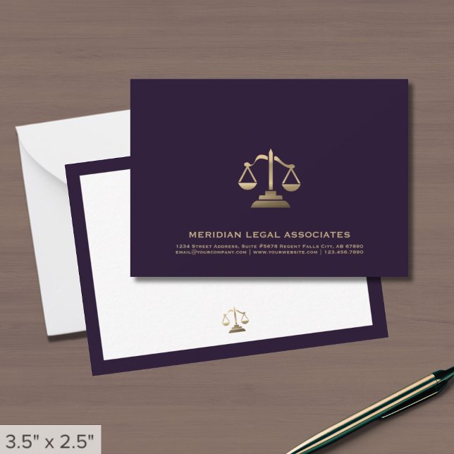 Gold Scale Luxe Legal Note Card Mitteilungskarte (Von Creator hochgeladen)