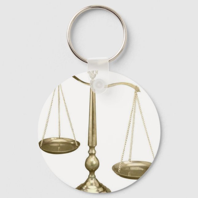 gold scales of justice schlüsselanhänger (Vorderseite)