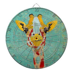 Gold schielender Giraffen-Dartboard Dartscheibe