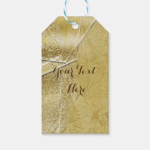 Gold Schimmer Kristallglas Glam Designer Stil Geschenkanhänger