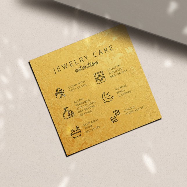 Gold Schmuck Care Instruktionen Business Vielen Da Begleitkarte (Von Creator hochgeladen)