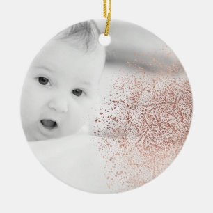 Gold-Schneeflocken-Overlay Weihnachten Keramik Ornament