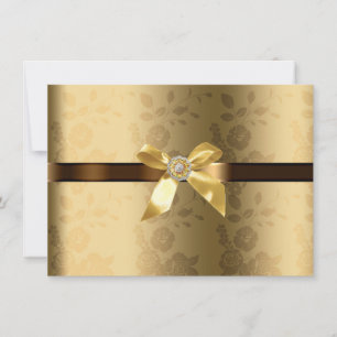 Gold & Schokolade Brauner Goldbug und Sparkle Einladung