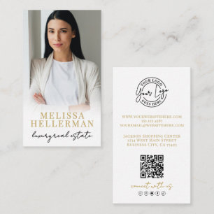Gold Schrift Luxus-Immobilien-Foto Visitenkarte