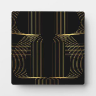 Gold, Schwarz, elegant, cool, einzigartig trendige Fotoplatte