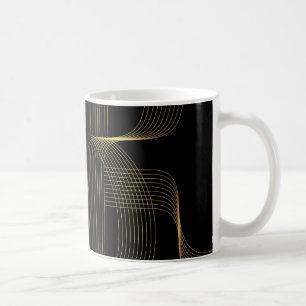 Gold, Schwarz, elegant, cool, einzigartig trendige Kaffeetasse