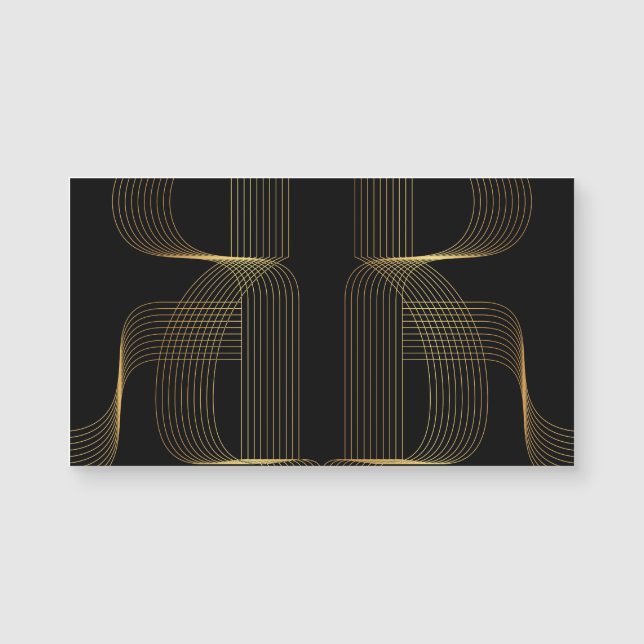 Gold, Schwarz, elegant, cool, einzigartig trendige Magnetkarte (Vorderseite)