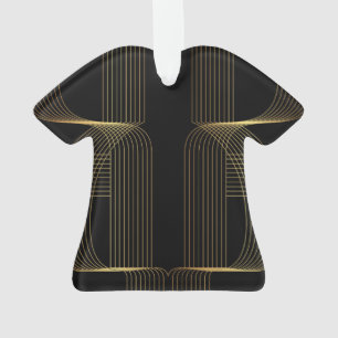 Gold, Schwarz, elegant, cool, einzigartig trendige Ornament