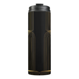 Gold, Schwarz, elegant, cool, einzigartig trendige Thermosbecher