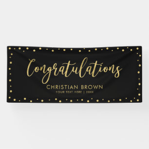 Gold & Schwarz   Gratulationsparty, Eventbanner Banner