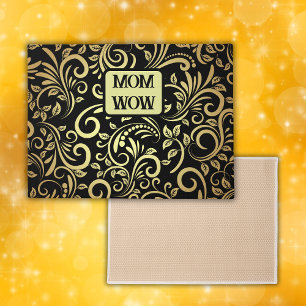 Gold & Schwarz - MAMA - WOW Fußmatte