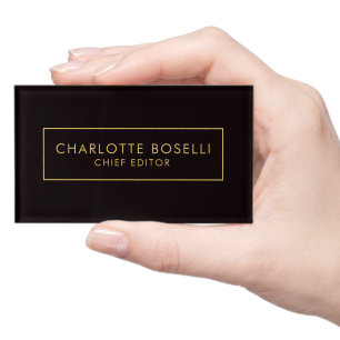 Gold & Schwarz Minimalist Modern Profi Namenschild