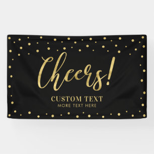 Gold & Schwarz   Moderne Prost zu allen Anlässen P Banner