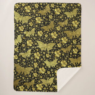 Gold, Schwarz, Schmetterlinge, Blume, Blumen, Must Sherpadecke