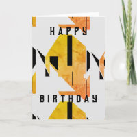Gold Schwarz-weiß Geometric Abstrakt Birthday