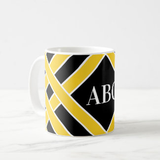 Gold/Schwarz-/weißebänder, Streifen, fertigen Kaffeetasse