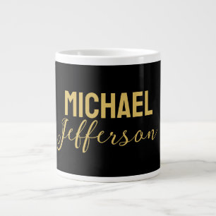 Gold schwarze Farbe elegante moderne minimalistisc Jumbo-Tasse