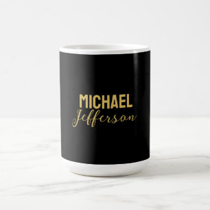 Gold schwarze Farbe elegante moderne minimalistisc Kaffeetasse