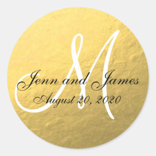 Gold Schwarze Gastgeschenk Hochzeit Sticker