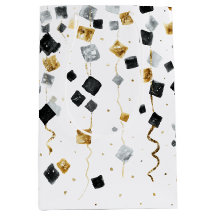 Gold Schwarzer Glam Konfetti Weihnachten