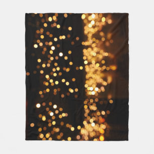 Gold Schwarzes Glitter: Abstrakter unscharfer Hint Fleecedecke