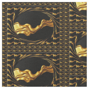 Gold Schwarzes Monochrom Kämmgarn-Baumwoll-Quiltma Stoff