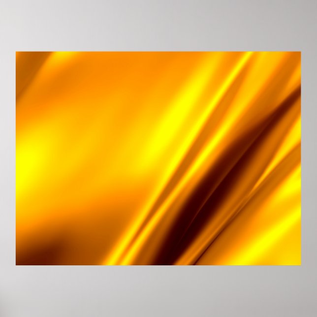Gold schwellender abstrakter Hintergrund Poster (Vorne)