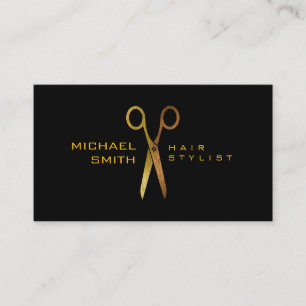 Gold Scissors Hair Stylist Ernennung #7 Terminkarte