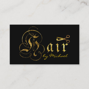 Gold Scissors Skript-Haar-Stylist-Salon #8 Visitenkarte