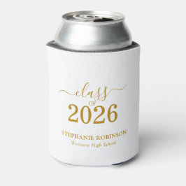 Gold Script Class of 2026 Modern Graduation Party Dosenkühler
