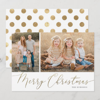 Gold Script Frohe Weihnachten Elegant 2 Foto